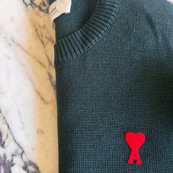 NEW W/TAGS AMI GREEN SWEATER - Picture 2 of 4